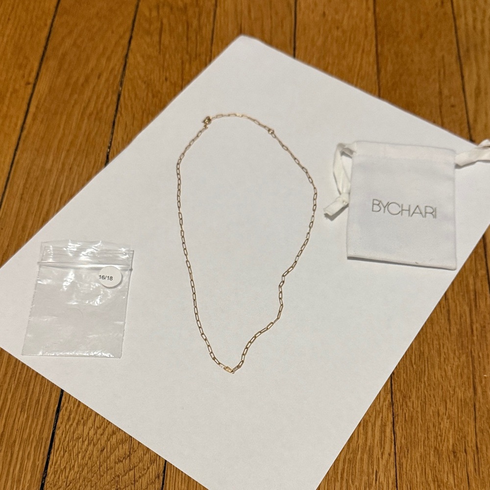 BYCHARI Delicate Gold SoHo Chain Necklace - Size 16-18” - NEW
